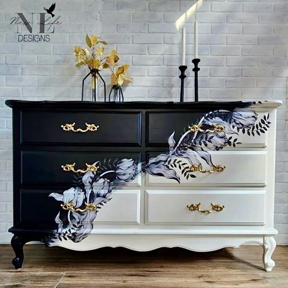 TWO TRANSFERS~Redesign with Prima Decor Transfer ~ MONO TULIP 24” x 35” - Picture 2 of 5